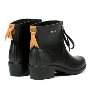 AIGLE | Miss Juliette Botillion lace up rain boots | size 40